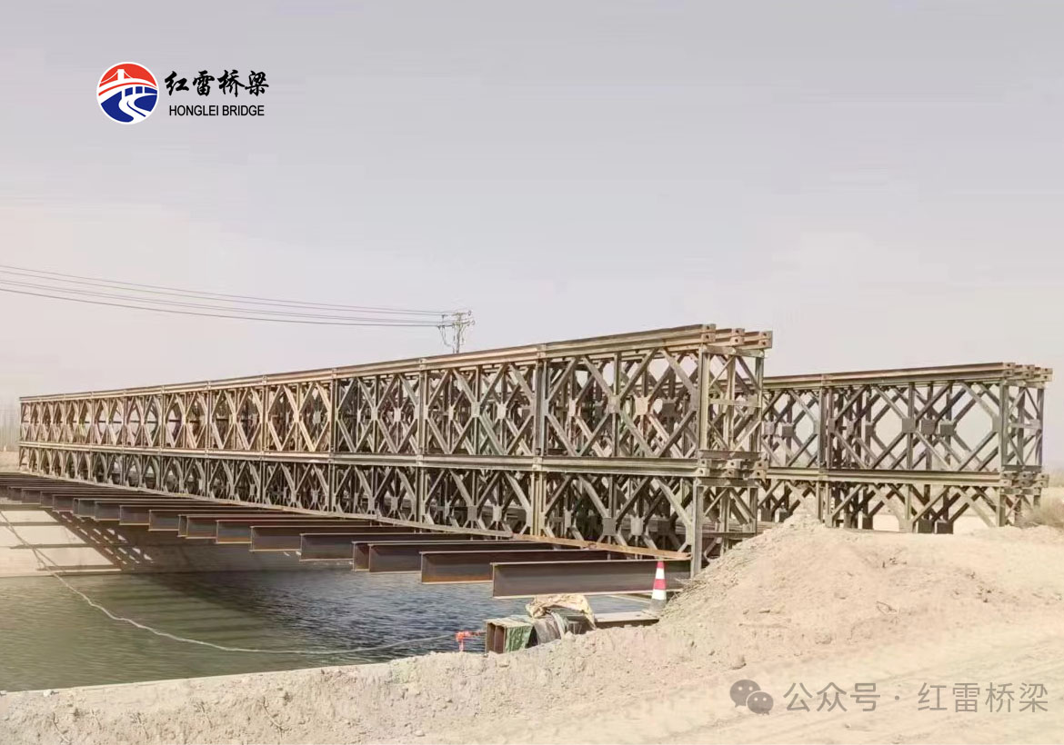 G3036阿克蘇至阿拉爾高速公路項目鋼便橋完工